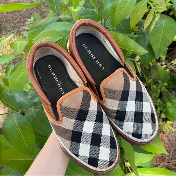 Burberry Shoes - BURBERRY Nova Check Plaid Slip On Sneakers sz. 7.5